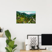 Luftbild des Canyons, Südpazifik Trai Poster (Heimbüro)
