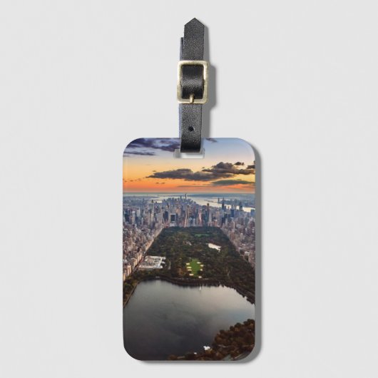 Luftbild des Central Park bei Sonnenuntergang Gepäckanhänger (Vorderseite Vertikal)
