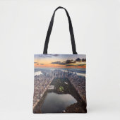 Luftbild des Central Park bei Sonnenuntergang Tasche (Vorderseite)