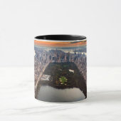 Luftbild des Central Park bei Sonnenuntergang Tasse (Zentrum)