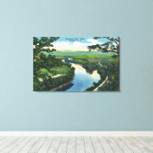 Luftbild des Chemung River Valley Leinwanddruck (Insitu (Holzboden))