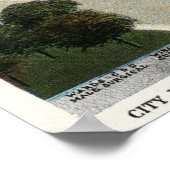 Luftbild des City Hospital Poster (Ecke)