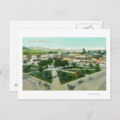 Luftbild des City PlazaHealdsburg, CA Postkarte (Vorne/Hinten)