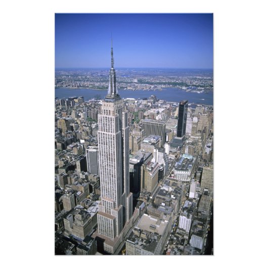 Luftbild des Empire State Gebäude und Fotodruck (Vorne)
