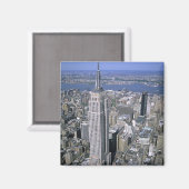 Luftbild des Empire State Gebäude und Magnet (Vorderseite/Rückseite)