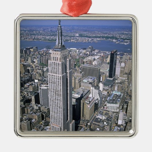 Luftbild des Empire State Gebäude und Ornament Aus Metall (Vorne)