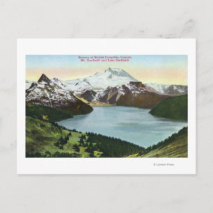 Luftbild des Garibaldi-Sees und des Garibald-Berge Postkarte