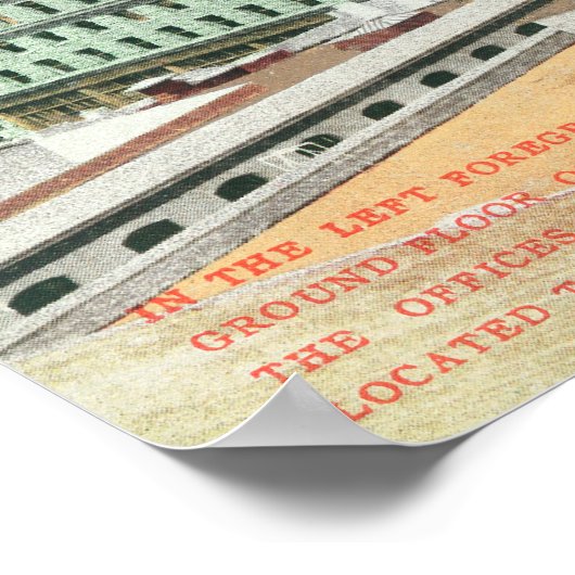 Luftbild des Gebäude Poster (Ecke)