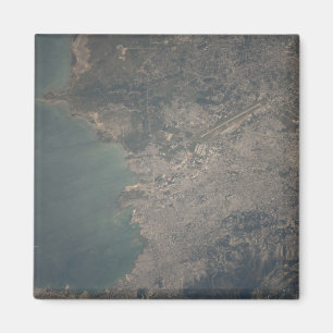 Luftbild des Gebiets Port-au-Prince in Haiti Magnet