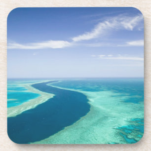 Luftbild des Great Barrier Reef am Getränkeuntersetzer