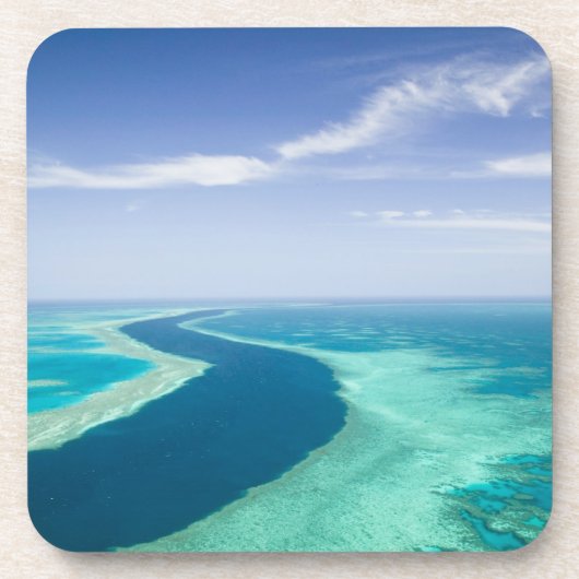 Luftbild des Great Barrier Reef am Getränkeuntersetzer (Vorderseite)