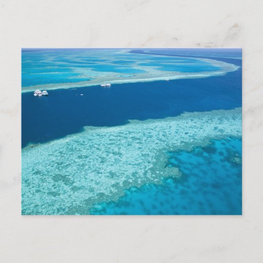 Luftbild des Great Barrier Reef am Postkarte (Vorderseite)