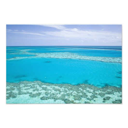 Luftbild des Great Barrier Reef von Fotodruck (Vorne)