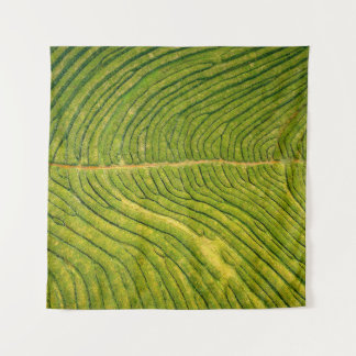 Luftbild des grünen Freifeldes Wandteppich