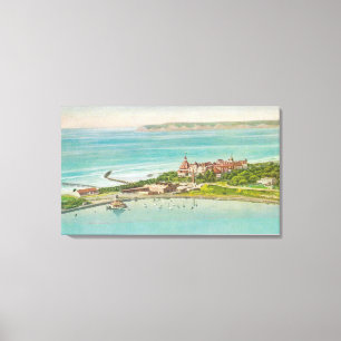 Luftbild des Hotels del Coronado Leinwanddruck