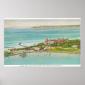 Luftbild des Hotels del Coronado Poster (Vorne)