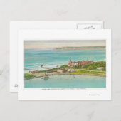 Luftbild des Hotels del Coronado Postkarte (Vorne/Hinten)