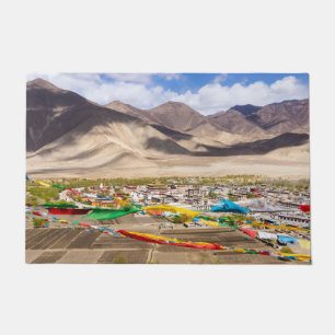 Luftbild des Klosters Samye - Tibet, Asien Fußmatte