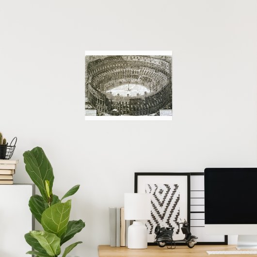 Luftbild des Kolosseums in Rom von "Ansichten o Poster (Heimbüro)