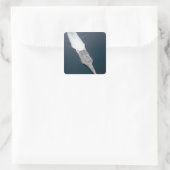 Luftbild des Küstenkampfschiffs Quadratischer Aufkleber (Tasche)