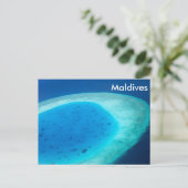 Luftbild des Malediven-Atolls Postkarte (Stehend Vorderseite)