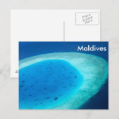 Luftbild des Malediven-Atolls Postkarte (Vorne/Hinten)