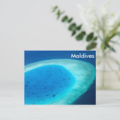 Luftbild des Malediven-Atolls Postkarte (Stehend Vorderseite)