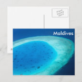 Luftbild des Malediven-Atolls Postkarte (Vorne/Hinten)
