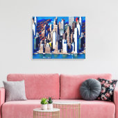 Luftbild des Manhattan-Musters Leinwanddruck (Insitu (Wohnzimmer))