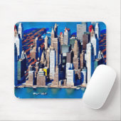 Luftbild des Manhattan-Musters Mousepad (Mit Mouse)