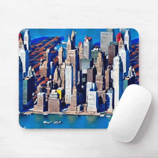Luftbild des Manhattan-Musters Mousepad (Mit Mouse)