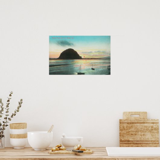 Luftbild des Morrow Rock und der Bucht Poster (Küche)