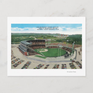 Luftbild des New Milwaukee Landkreis Stadions Postkarte