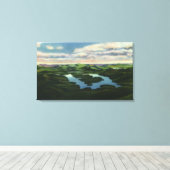 Luftbild des Plattensees Leinwanddruck (Insitu (Holzboden))