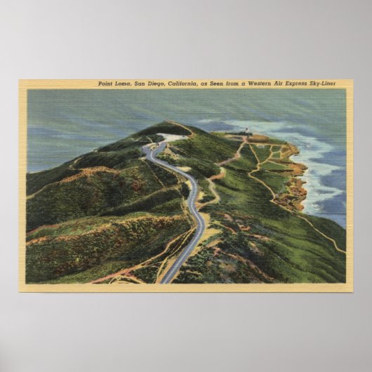 Luftbild des Point Loma Poster (Vorne)