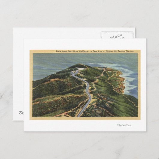 Luftbild des Point Loma Postkarte (Vorne/Hinten)