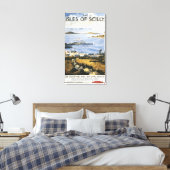 Luftbild des Posters der Stadt und der Dockbahn Leinwanddruck (Insitu (Schlafzimmer))
