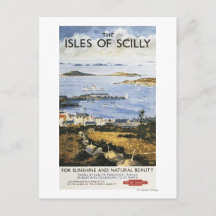 Luftbild des Posters der Stadt und der Dockbahn Postkarte