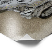 Luftbild des Raupentransporters Fotodruck (Ecke)