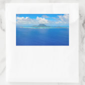 Luftbild des rechteckigen Aufklebers Bora Bora Rechteckiger Aufkleber (Tasche)