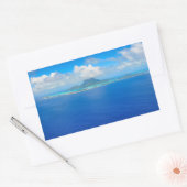 Luftbild des rechteckigen Aufklebers Bora Bora Rechteckiger Aufkleber (Umschlag)