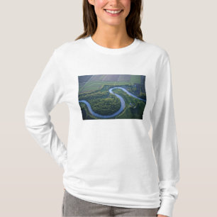 Luftbild des Roten Flusses im Norden T-Shirt