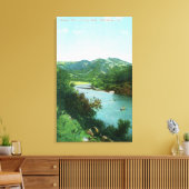 Luftbild des russischen Flusses auf der Rose des C Leinwanddruck (Insitu (Wohnzimmer))