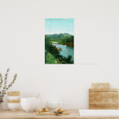 Luftbild des russischen Flusses auf der Rose des C Poster (Küche)