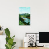 Luftbild des russischen Flusses auf der Rose des C Poster (Heimbüro)