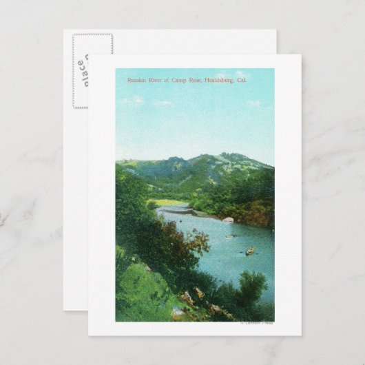 Luftbild des russischen Flusses auf der Rose des C Postkarte (Vorne/Hinten)