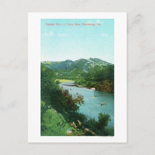 Luftbild des russischen Flusses auf der Rose des C Postkarte (Vorderseite)