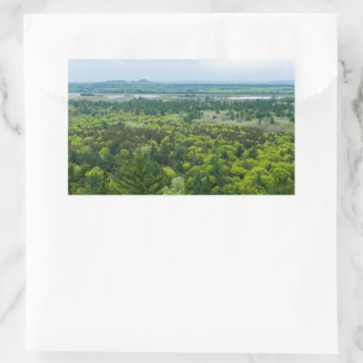 Luftbild des Schwarzen Staat Rechteckiger Aufkleber (Tasche)