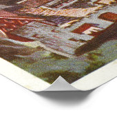 Luftbild des Schweizer Dorfes Poster (Ecke)