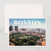 Luftbild des Stadtzentrums von Boston Common Postkarte (Vorne/Hinten)
